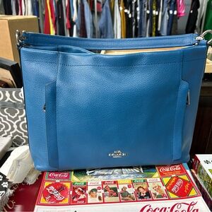 Coach Blue Leather Isabelle East West Hobo